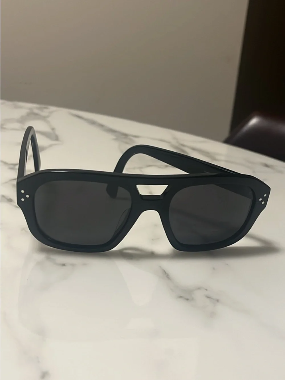 Men's Black Shield Sunglasses - Classic Black